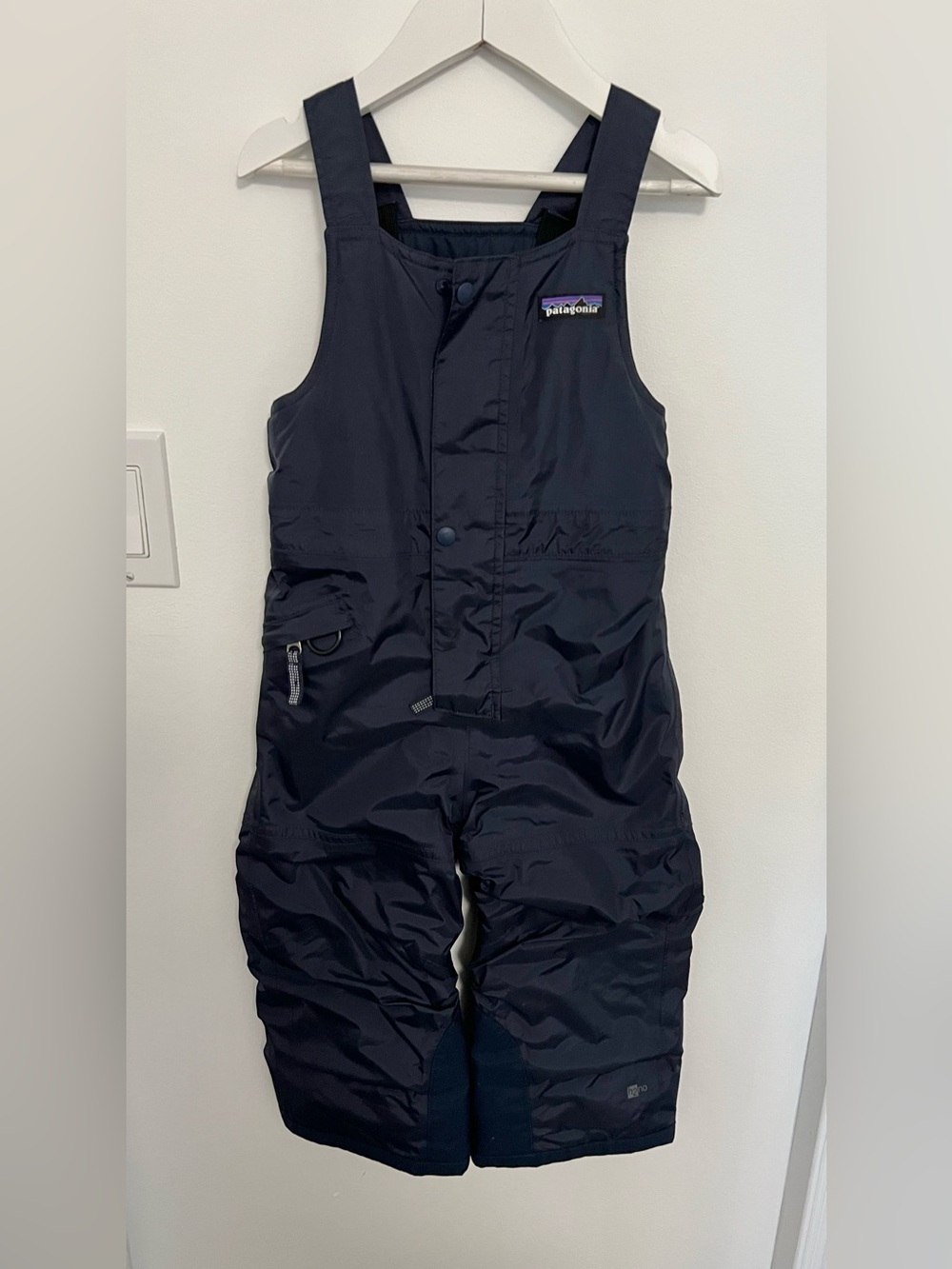 Patagonia Kids Snow Pile Bibs Insulated Waterproof Snow Pants Navy EUC - Size 3T
